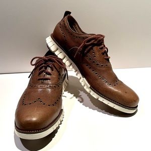 Cole Haan brown Grand OS shoes, size 8, excellent condition.